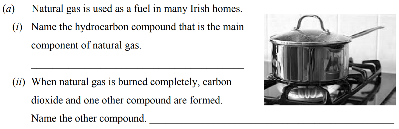Natural-gas-is-used-as-a-fuel-in-many-Irish-homes-Junior Cycle Science-Question a-2015.png