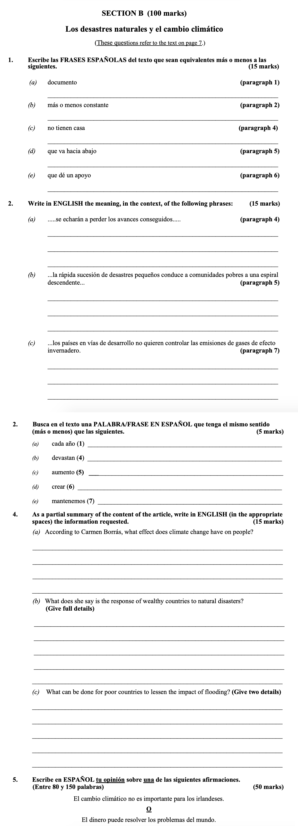 1.-Escribe-las-FRASES-ESPAÑOLAS-del-texto-que-sean-equivalentes-más-o-menos-a-las-siguientes-Leaving Cert Spanish-Question 1-2008.png