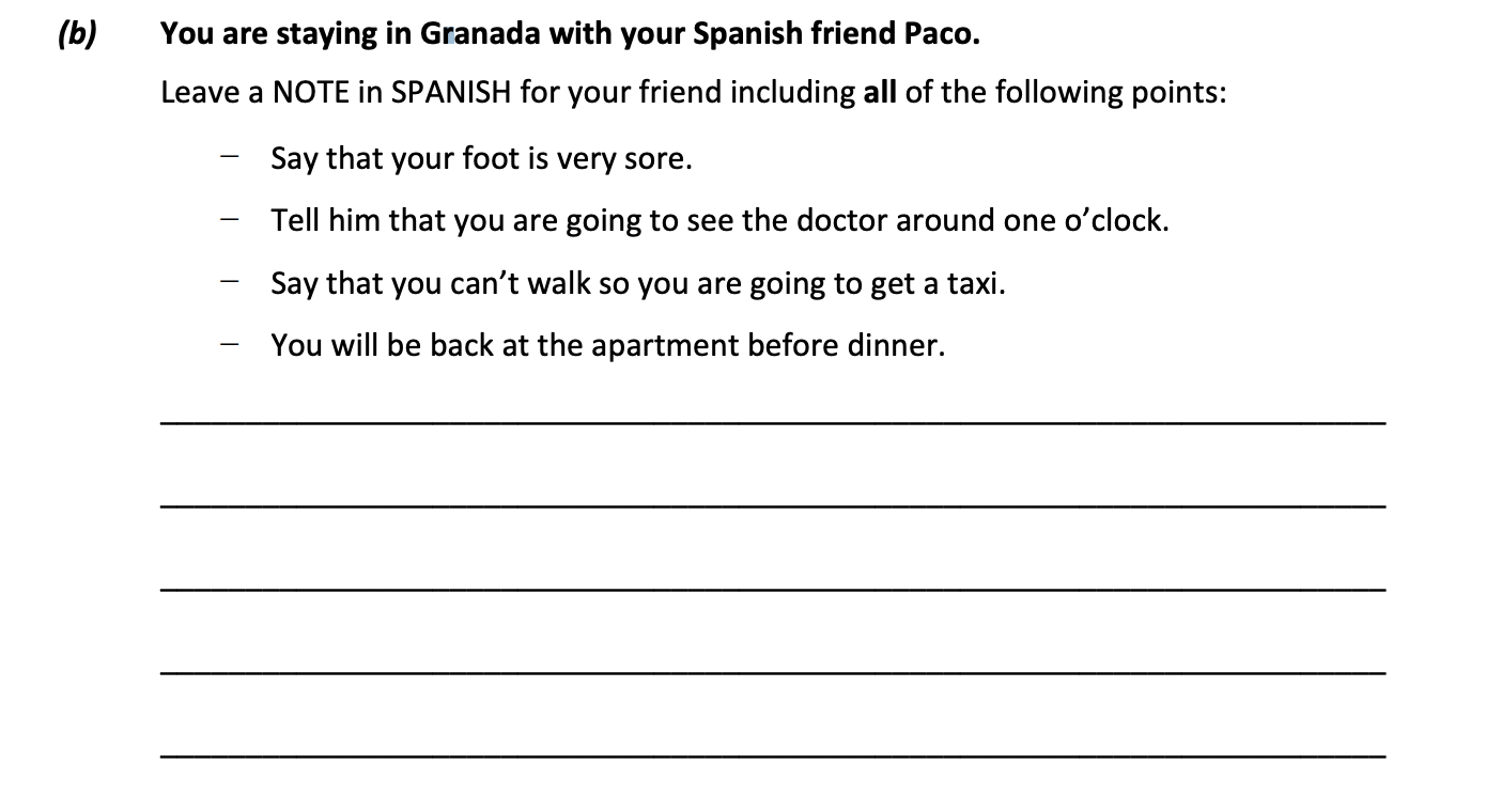 You-are-staying-in-Granada-with-your-Spanish-friend-Paco-Leaving Cert Spanish-Question 2(b)-2018.png