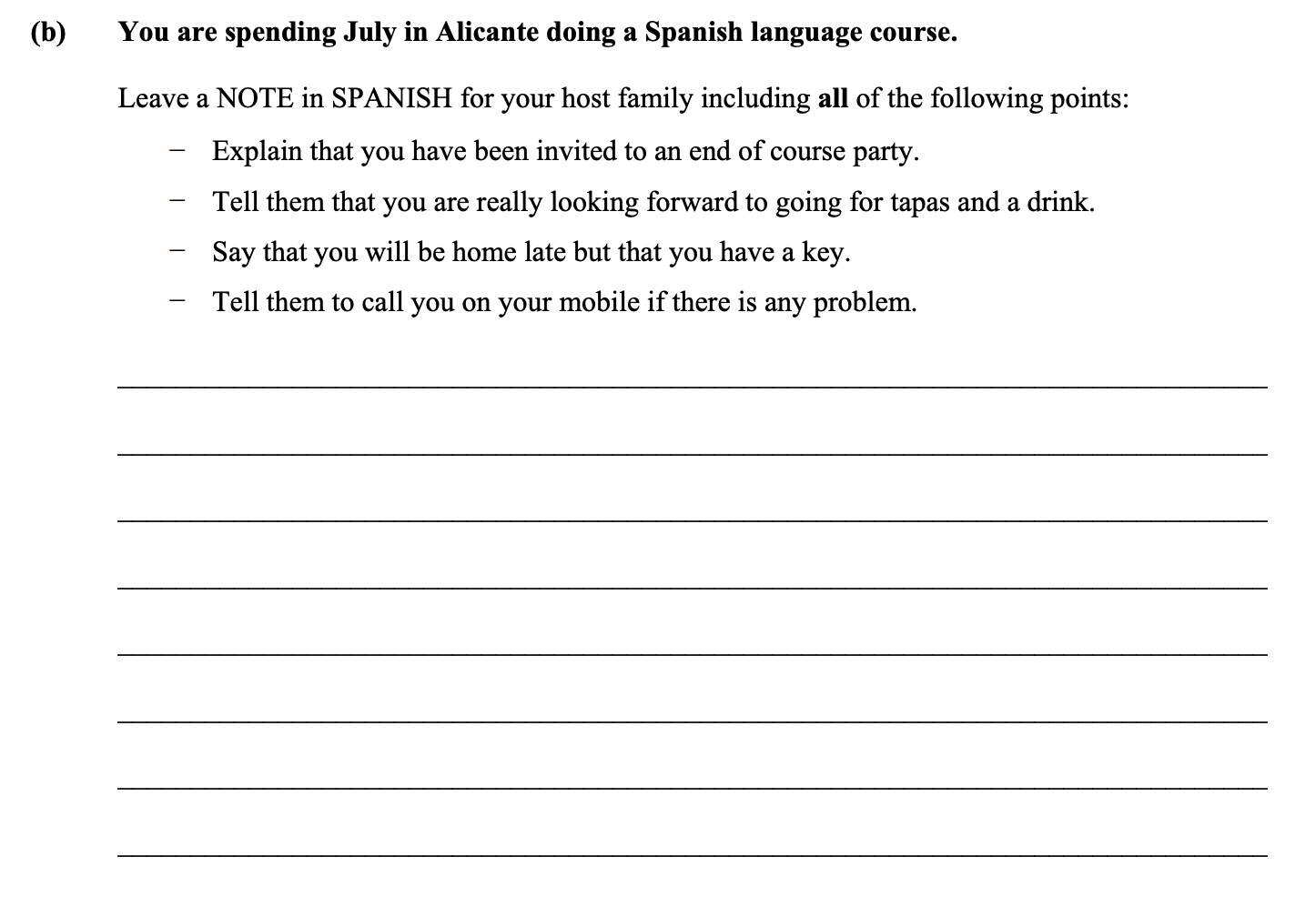 You-are-spending-July-in-Alicante-doing-a-Spanish-language-course-Leaving Cert Spanish-Question 2(b)-2013.png