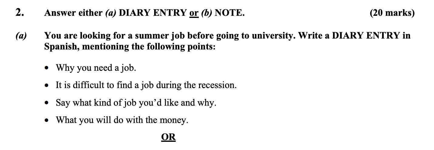 You-are-looking-for-a-summer-job-before-going-to-university-Leaving Cert Spanish-Question 2(a)-2010.png