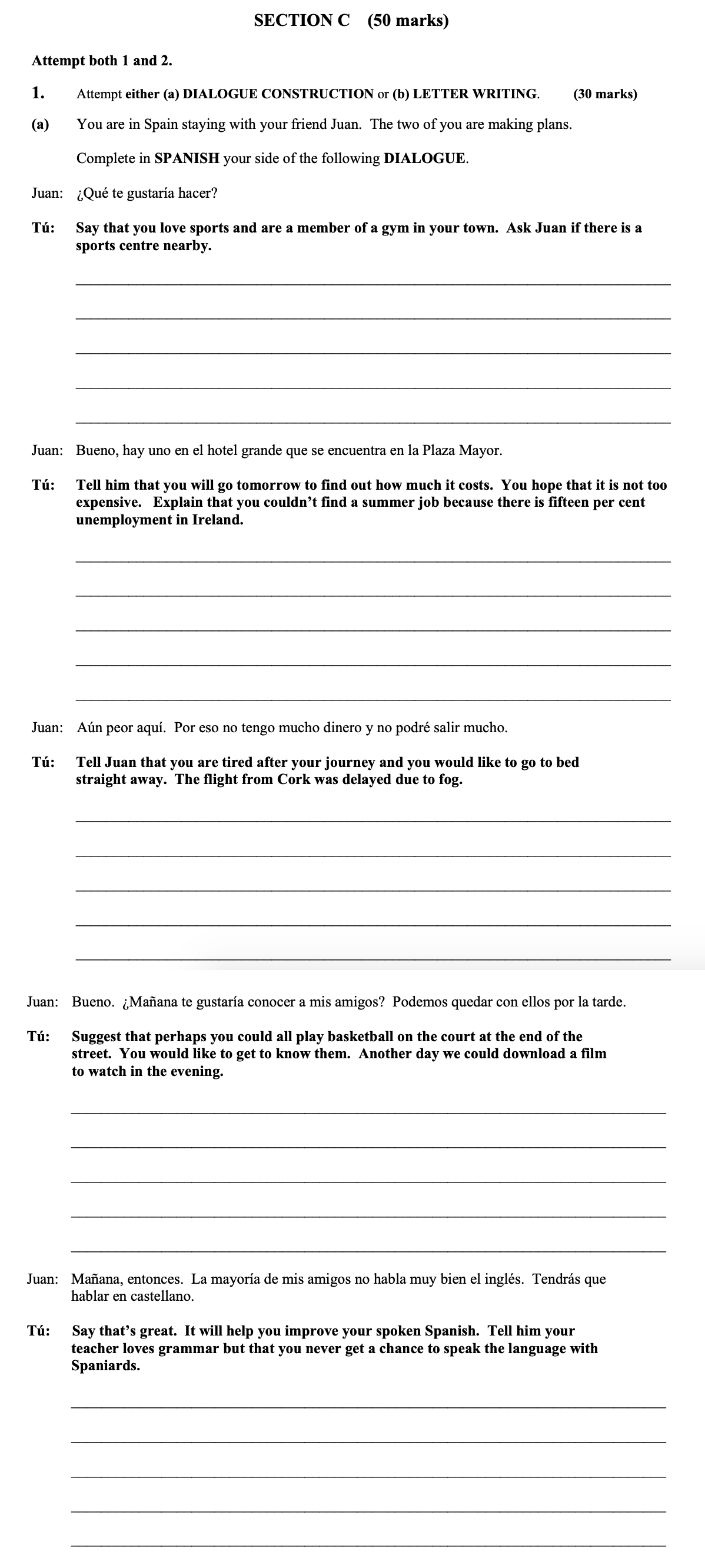 SECTION-C-(50-marks)--Attempt-both-1-and-2-Leaving Cert Spanish-Question 1-2013.png