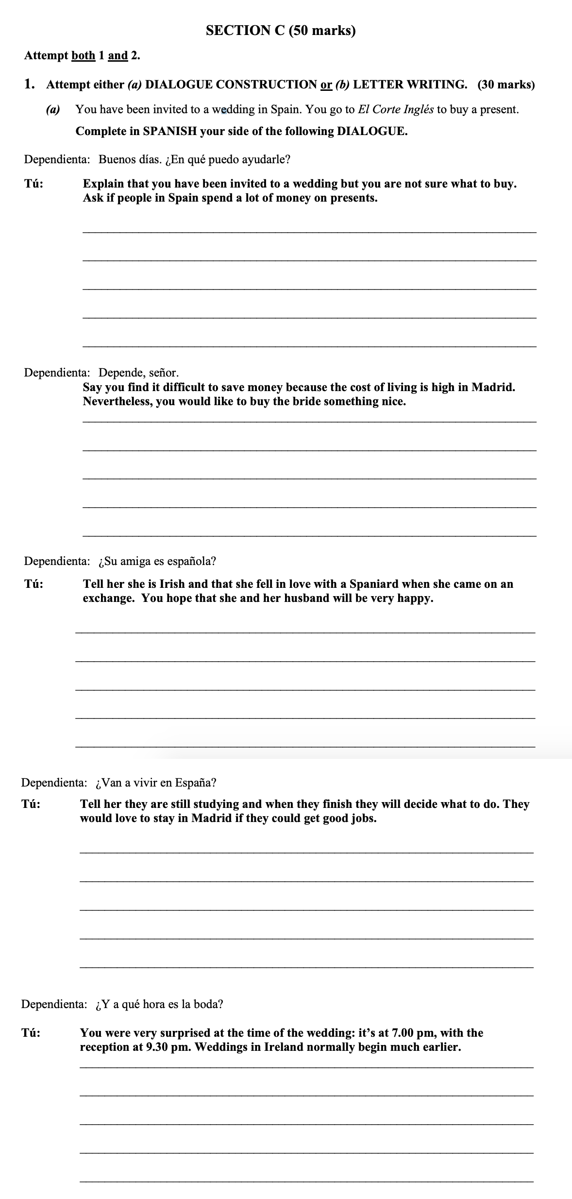 You-have-been-invited-to-a-wedding-in-Spain-Leaving Cert Spanish-Question 1-2008.png