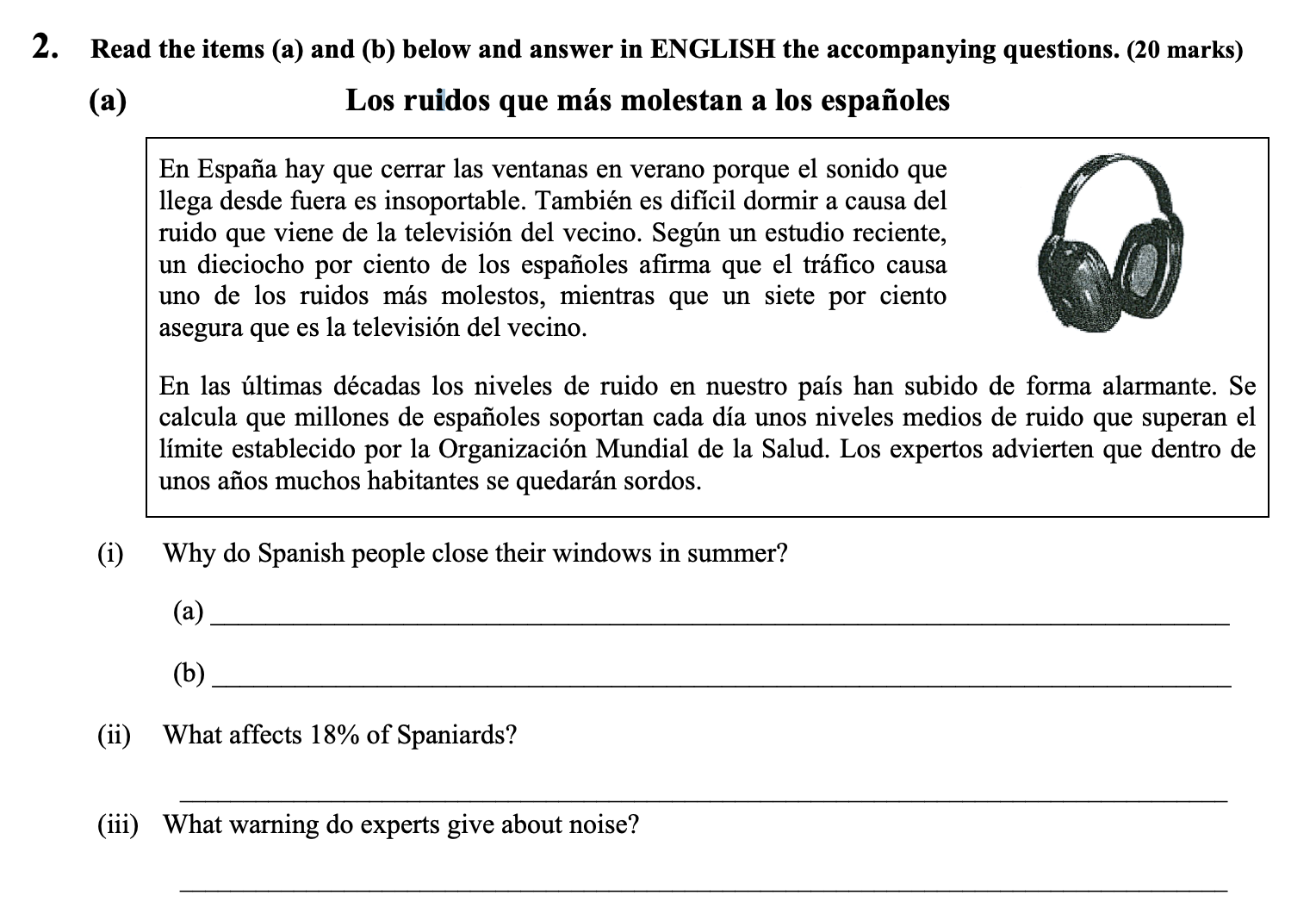 Read-the-items-(a)-and-(b)-below-and-answer-in-ENGLISH-the-accompanying-questions-Leaving Cert Spanish-Question 2-2010.png