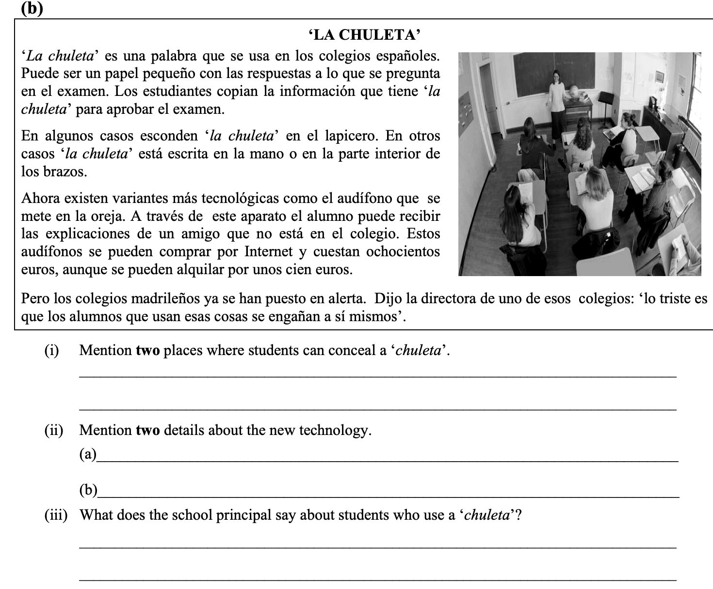 ‘La-chuleta’-es-una-palabra-que-se-usa-en-los-colegios-españoles-Leaving Cert Spanish-Question b-2009.png