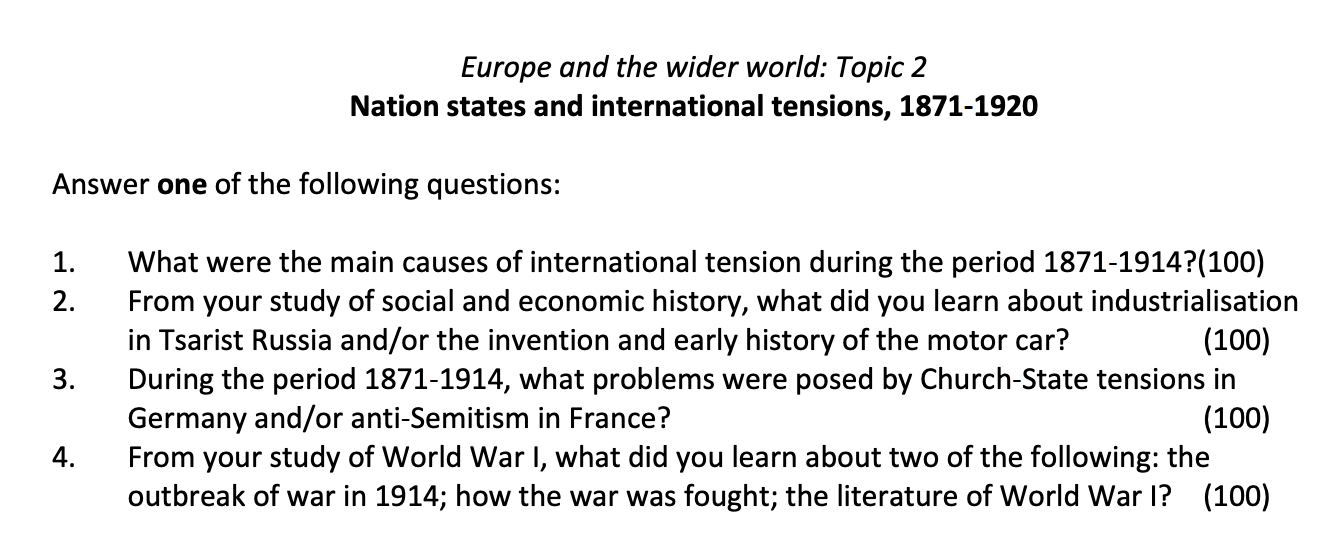 What-were-the-main-causes-of-international-tension-during-the-period-1871-1914?--International-tension-during-the-period-1871-1914-was-influenced-by-several-key-factors-that-contributed-to-the-complex-political-landscape-of-Europe-Leaving Cert History-Question 1-2019.png