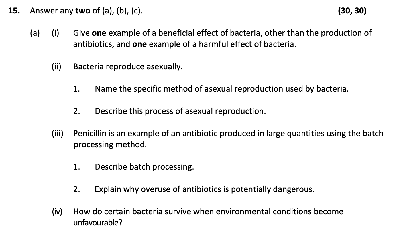 15.-Answer-any-two-of-(a),-(b),-(c)-Leaving Cert Biology-Question 15-2018.png