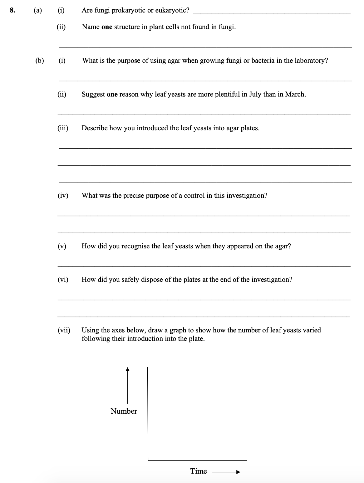 8.-(a)-(i)-Are-fungi-prokaryotic-or-eukaryotic?--(ii)-Name-one-structure-in-plant-cells-not-found-in-fungi-Leaving Cert Biology-Question 8-2012.png