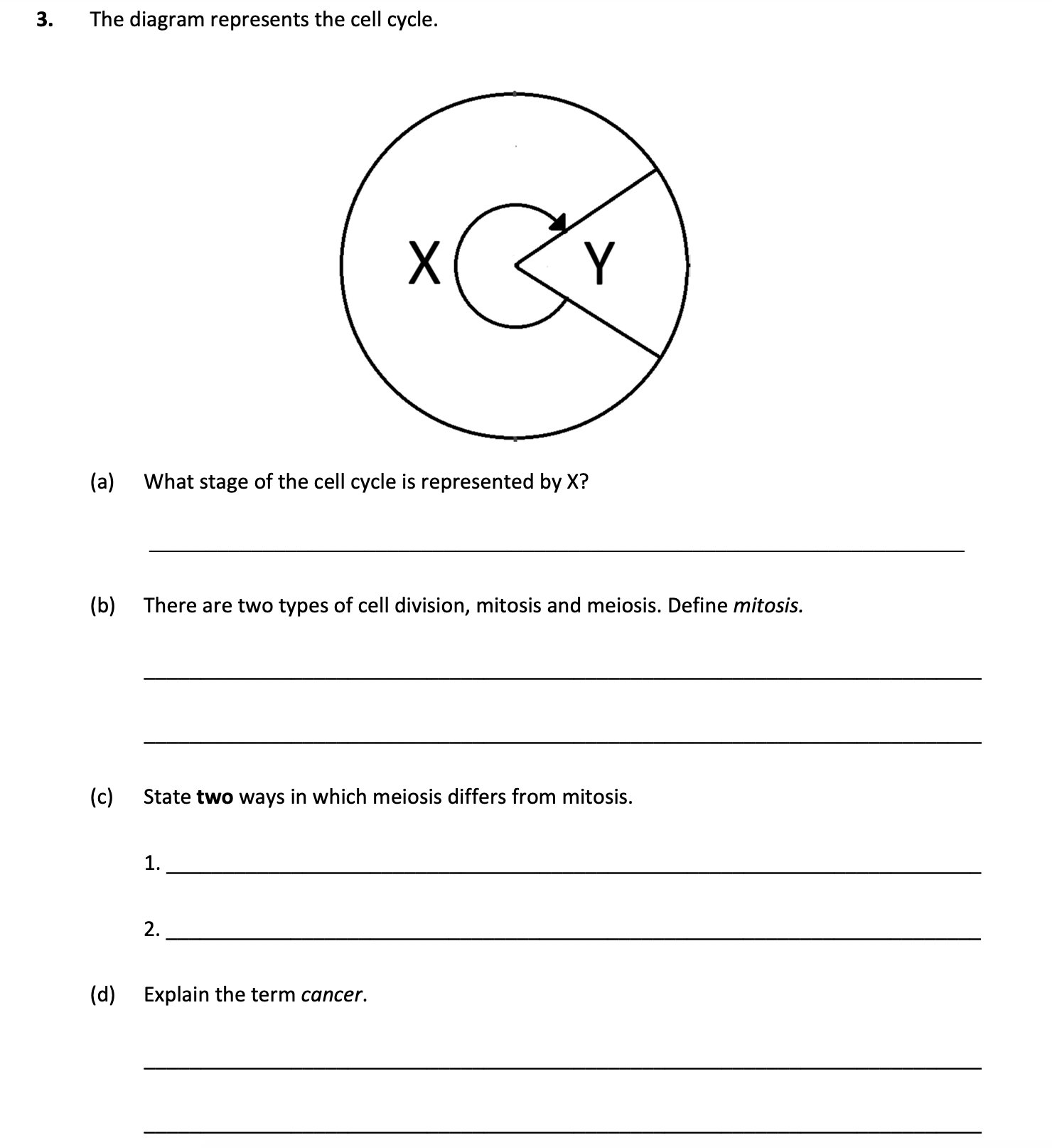 The-diagram-represents-the-cell-cycle-Leaving Cert Biology-Question 3-2018.png