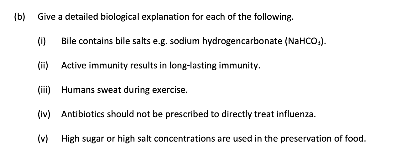 Give-a-detailed-biological-explanation-for-each-of-the-following-Leaving Cert Biology-Question 15(b)-2018.png