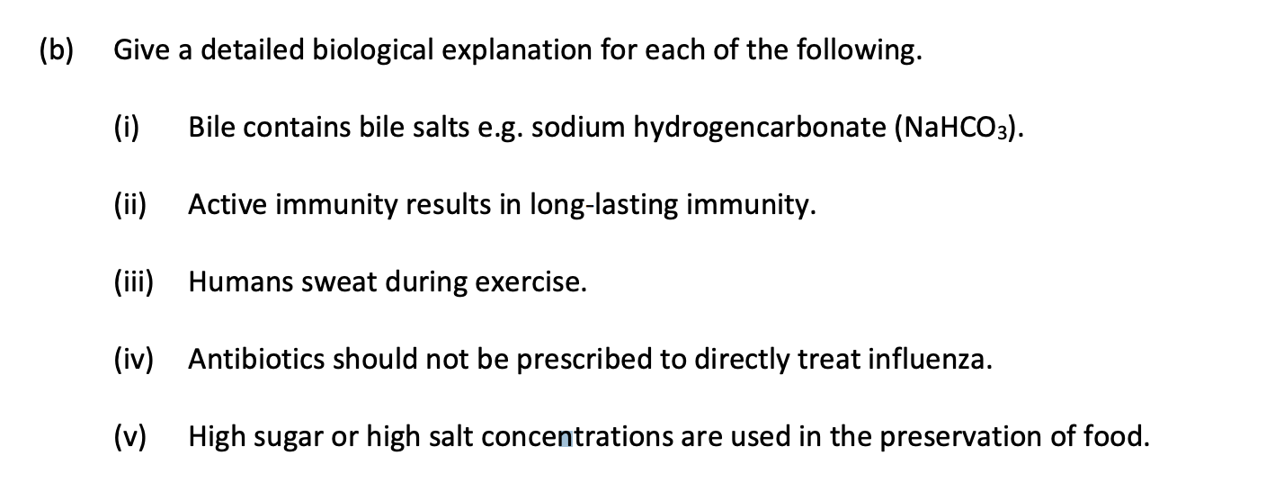 Give-a-detailed-biological-explanation-for-each-of-the-following-Leaving Cert Biology-Question 15(b)-2018.png