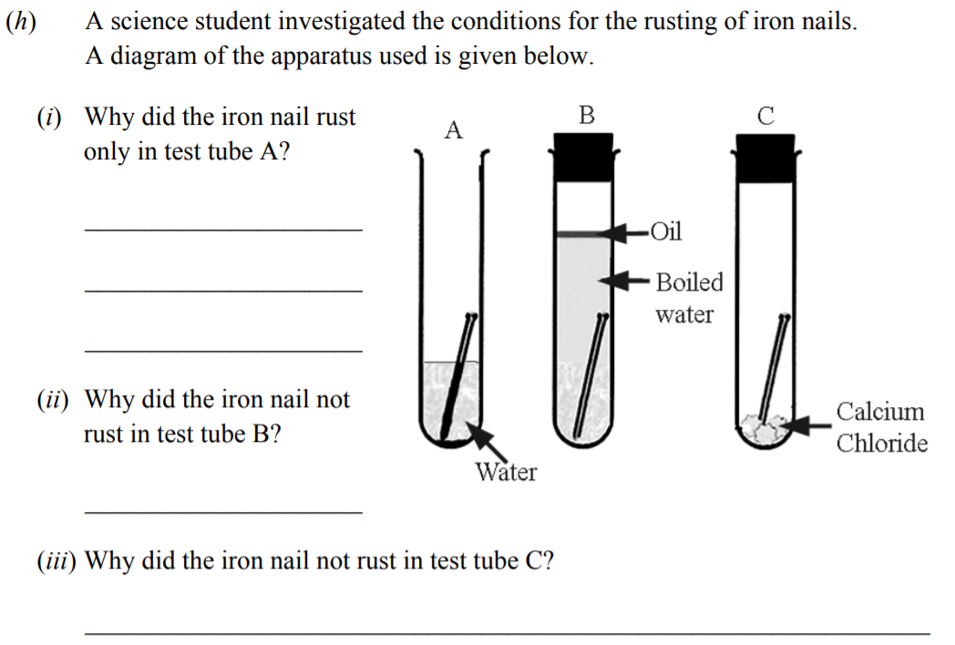 A-science-student-investigated-the-conditions-for-the-rusting-of-iron-nails-Junior Cycle Science-Question h-2006.png