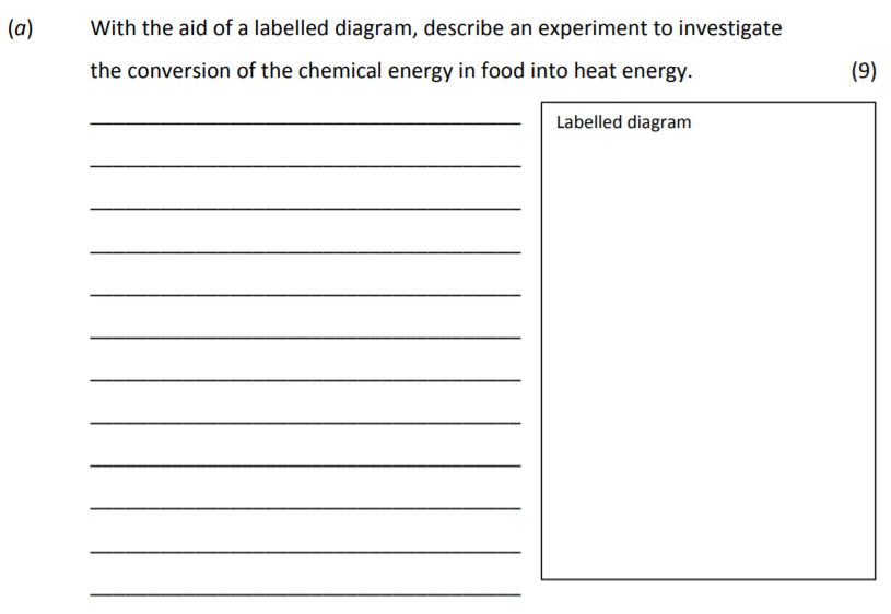 With-the-aid-of-a-labelled-diagram,-describe-an-experiment-to-investigate-the-conversion-of-the-chemical-energy-in-food-into-heat-energy-Junior Cycle Science-Question a-2017.png