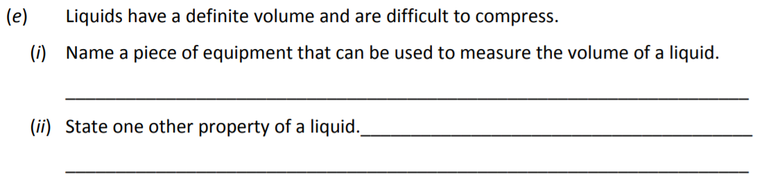 Liquids-have-a-definite-volume-and-are-difficult-to-compress-Junior Cycle Science-Question e-2018.png