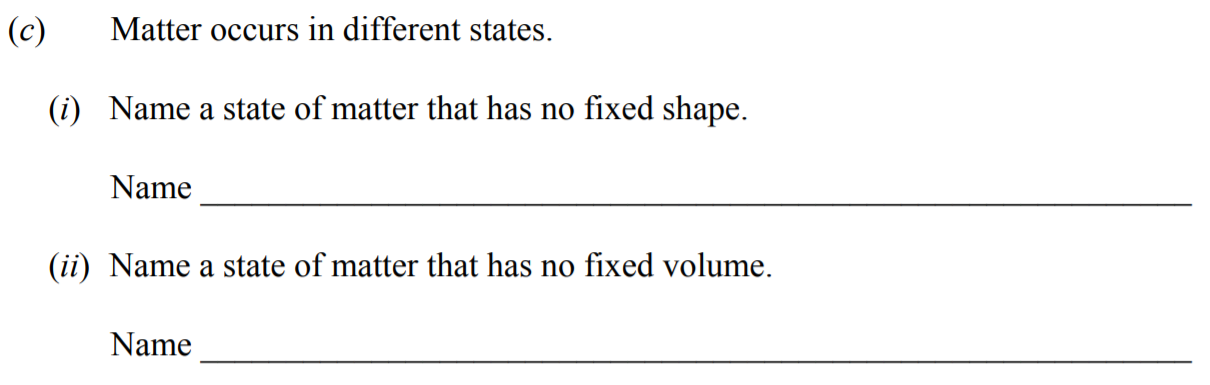 Matter-occurs-in-different-states-Junior Cycle Science-Question c-2013.png