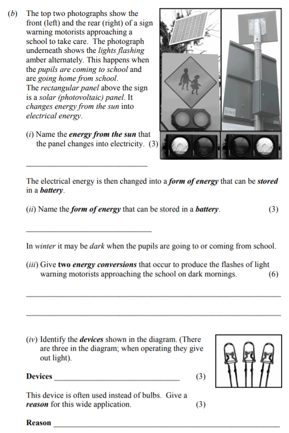 The-top-two-photographs-show-the-front-(left)-and-the-rear-(right)-of-a-sign-warning-motorists-approaching-a-school-to-take-care-Junior Cycle Science-Question b-2008.png