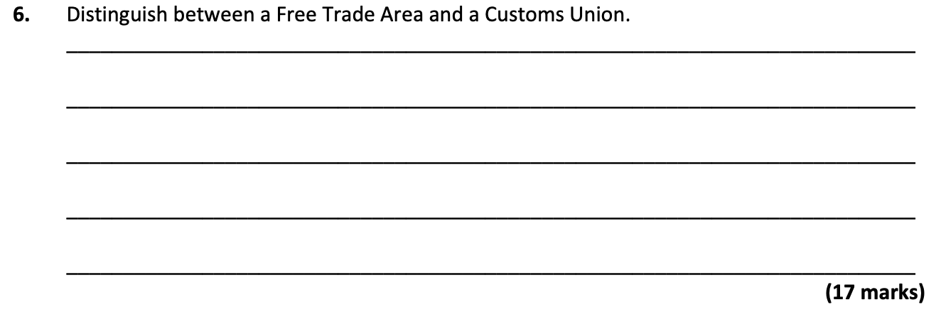 Distinguish-between-a-Free-Trade-Area-and-a-Customs-Union.-Leaving Cert Economics-Question 6-2019.png