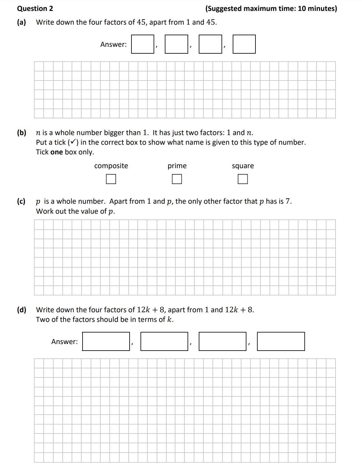a)-Write-down-the-four-factors-of-45,-apart-from-1-and-45-Junior Cycle Mathematics-Question 2-2019.png