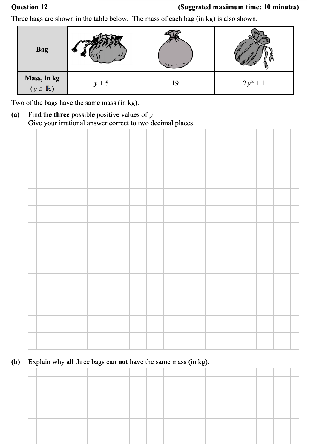 Three-bags-are-shown-in-the-table-below-Junior Cycle Mathematics-Question 12-2016.png
