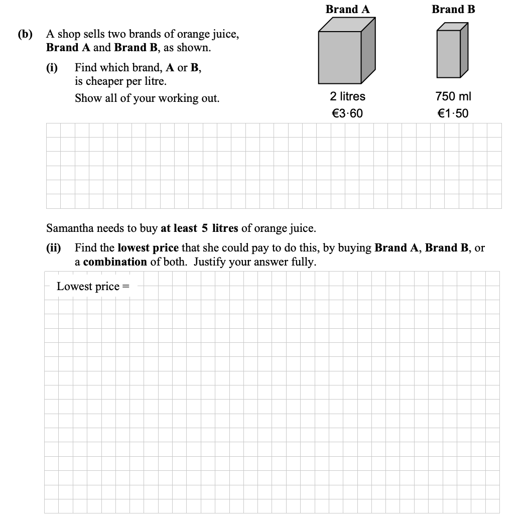 A-shop-sells-two-brands-of-orange-juice,-Brand-A-and-Brand-B,-as-shown-Junior Cycle Mathematics-Question b-2016.png