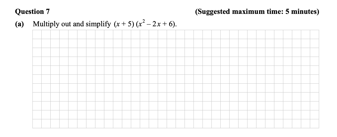 (a)-Multiply-out-and-simplify-$(x-+-5)(x^2---2x-+-6)$.-Junior Cycle Mathematics-Question 7-2015.png