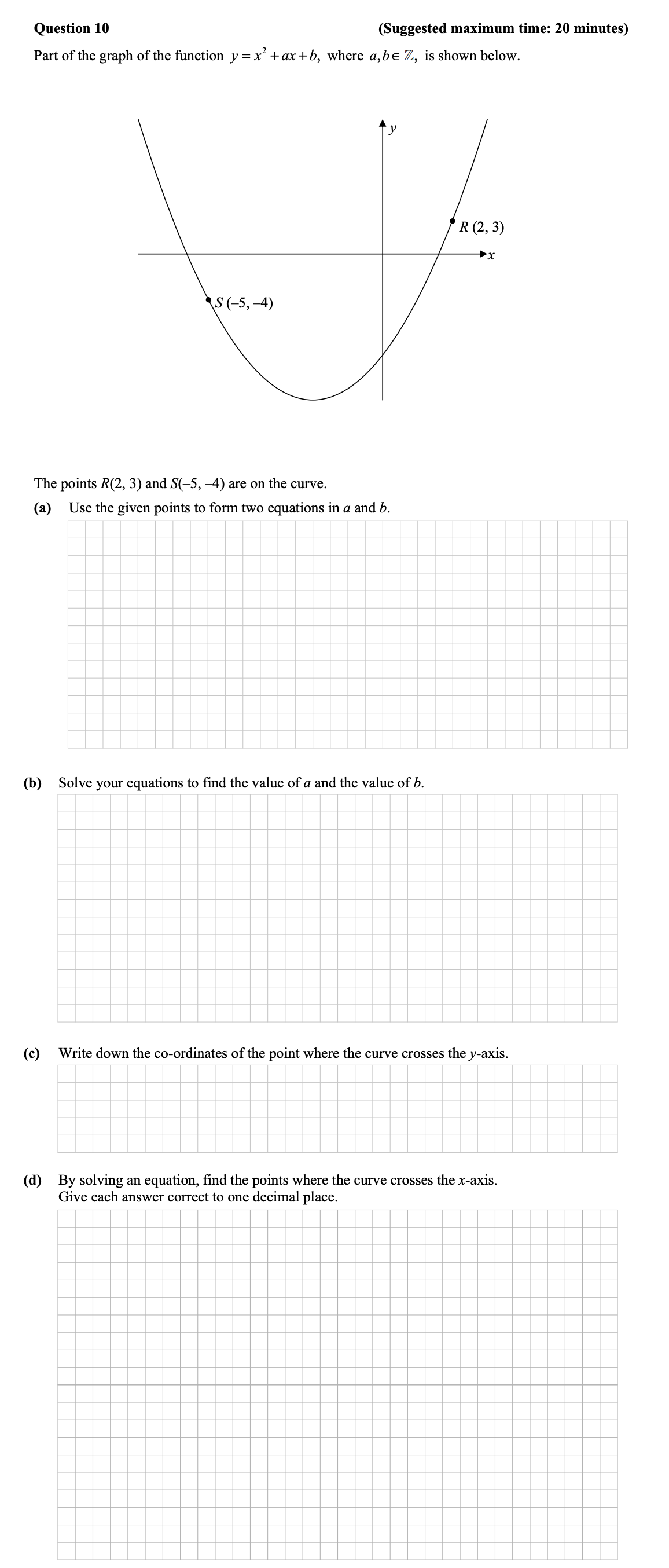 Part-of-the-graph-of-the-function-$y-=-x^2-+-ax-+-b$,-where-$a,-b--ext{-∈-}--ext{Z}$,-is-shown-below-Junior Cycle Mathematics-Question 10-2011.png