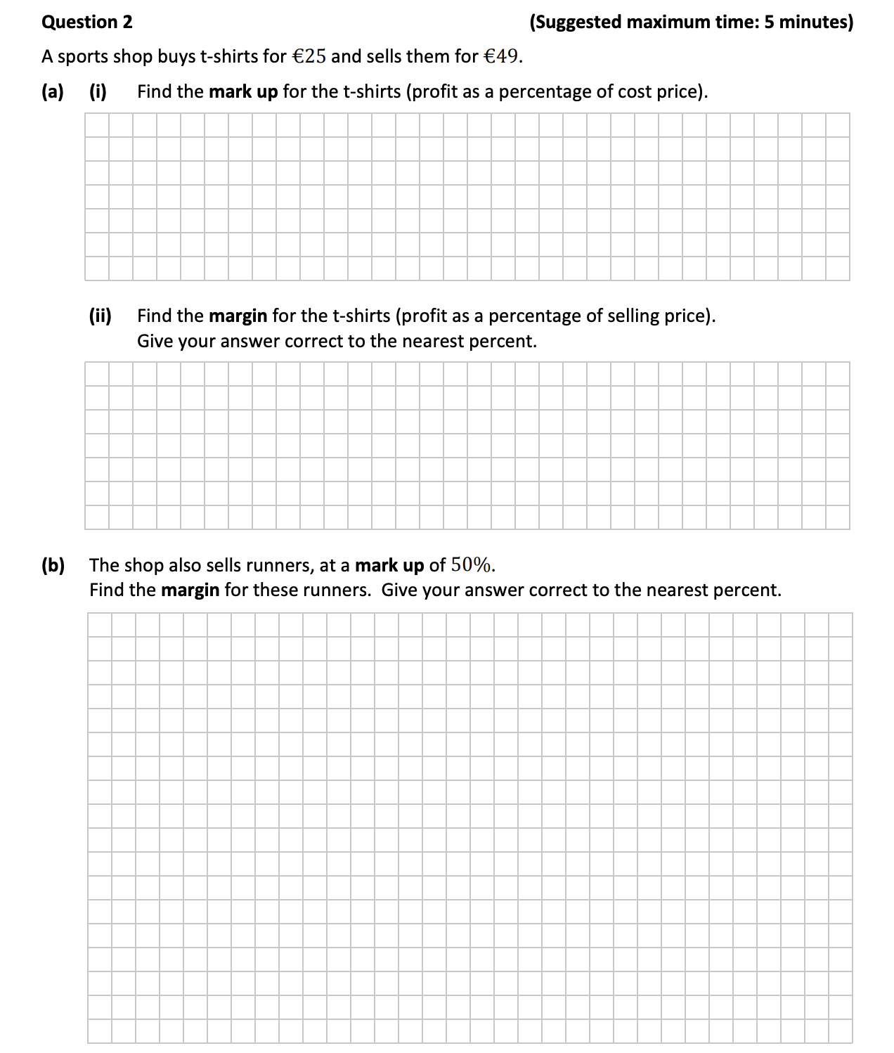 A-sports-shop-buys-t-shirts-for-€25-and-sells-them-for-€49-Junior Cycle Mathematics-Question 2-2017.png
