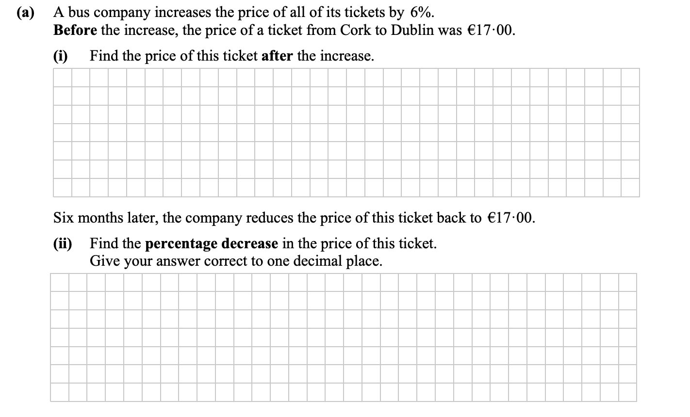 A-bus-company-increases-the-price-of-all-of-its-tickets-by-6%-Junior Cycle Mathematics-Question a-2016.png