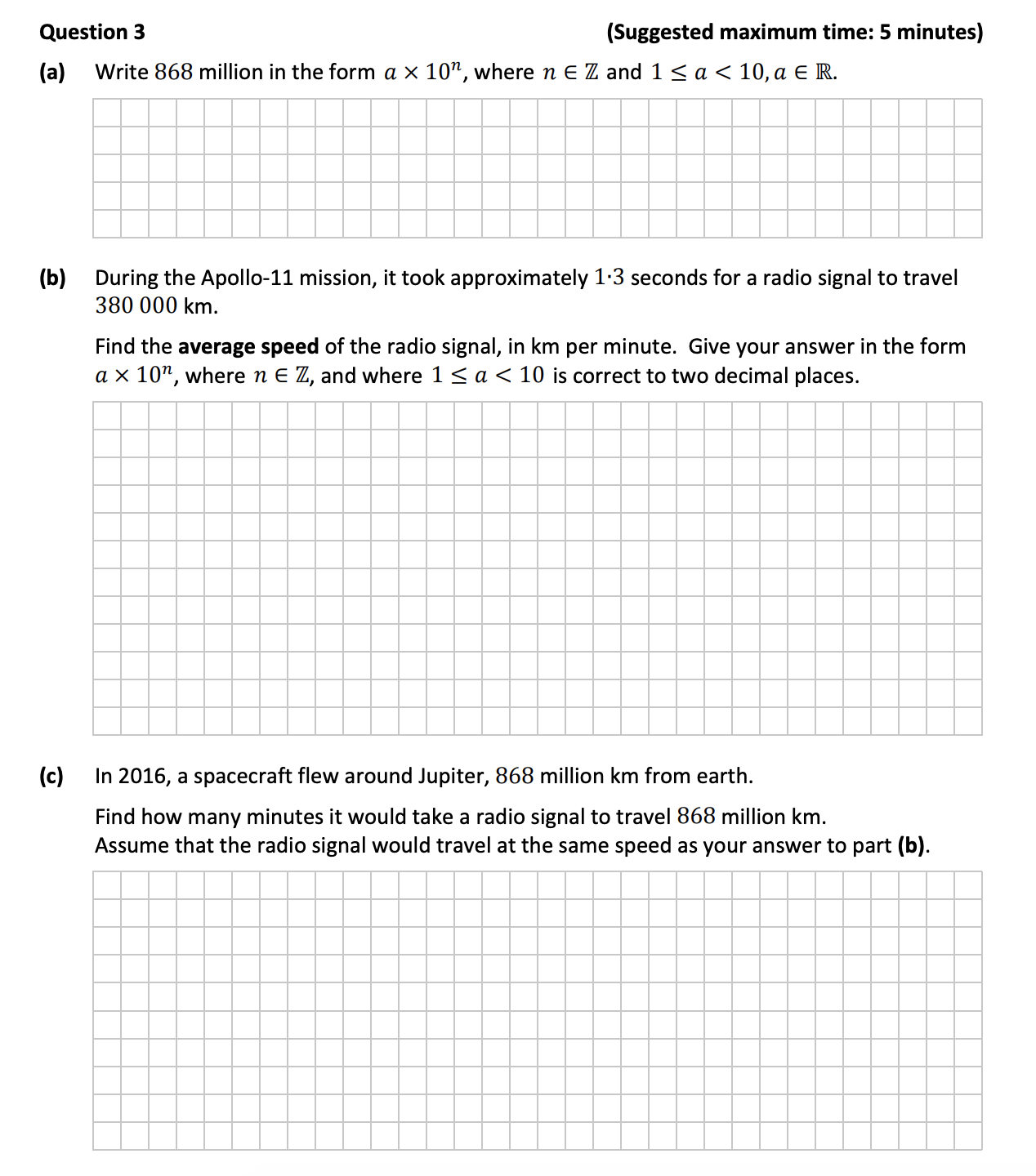 Write-868-million-in-the-form-$\alpha-\times-10^n$,-where-$n-\in-\mathbb{Z}$-and-$1-\leq-\alpha-<-10$,-$\alpha-\in-\mathbb{R}$-Junior Cycle Mathematics-Question 3-2017.png
