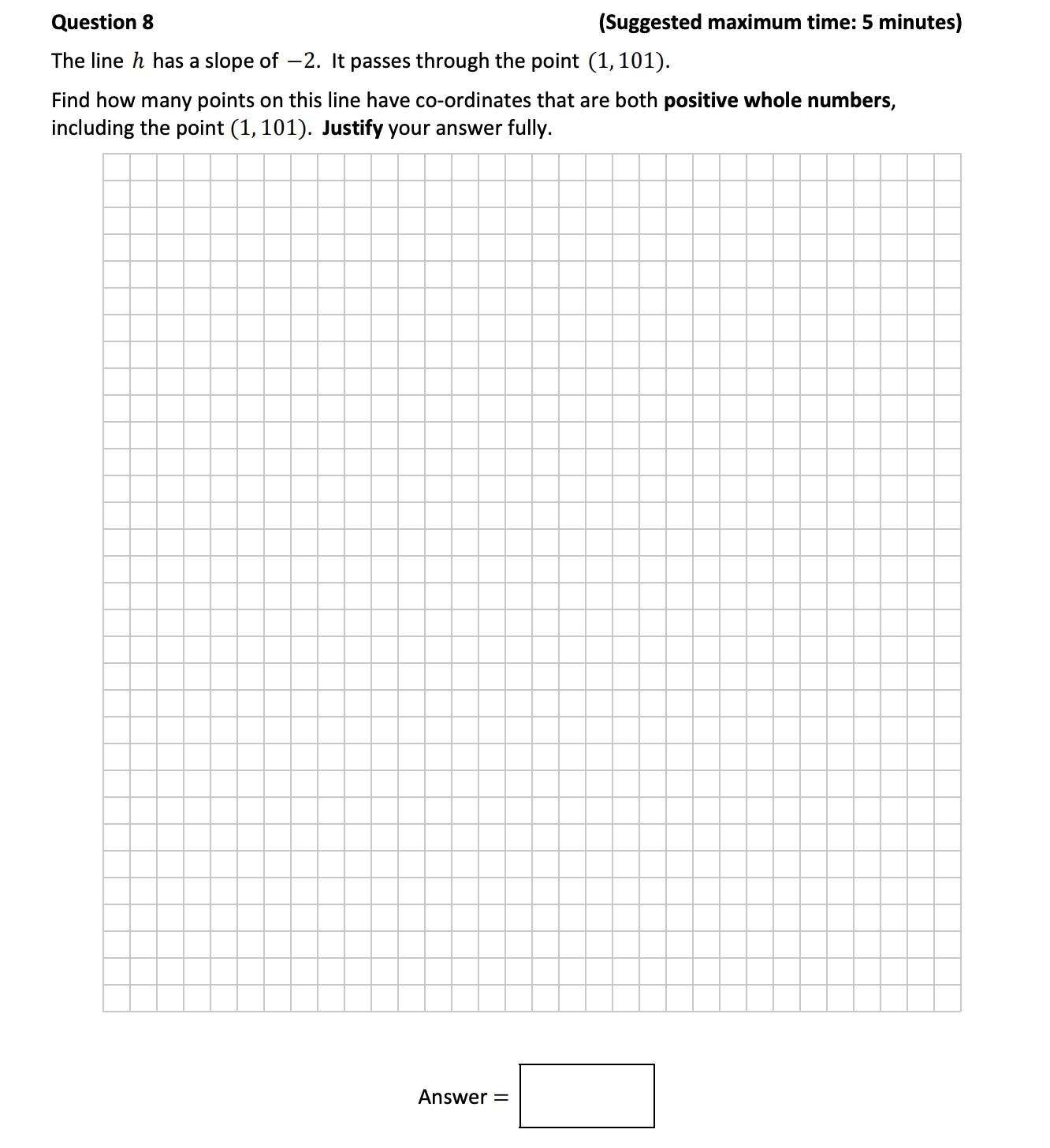 The-line-h-has-a-slope-of--2-Junior Cycle Mathematics-Question 8-2018.png