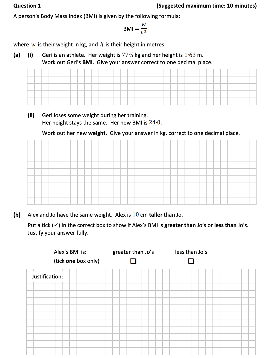 A-person’s-Body-Mass-Index-(BMI)-is-given-by-the-following-formula:--BMI-=-\(-\frac{w}{h^2}-\)--where-\(-w-\)-is-their-weight-in-kg,-and-\(-h-\)-is-their-height-in-metres-Junior Cycle Mathematics-Question 1-2017.png