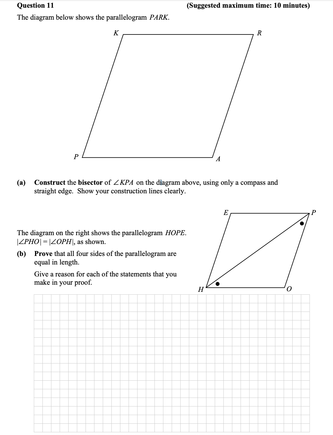 The-diagram-below-shows-the-parallelogram-PARK-Junior Cycle Mathematics-Question 11-2015.png