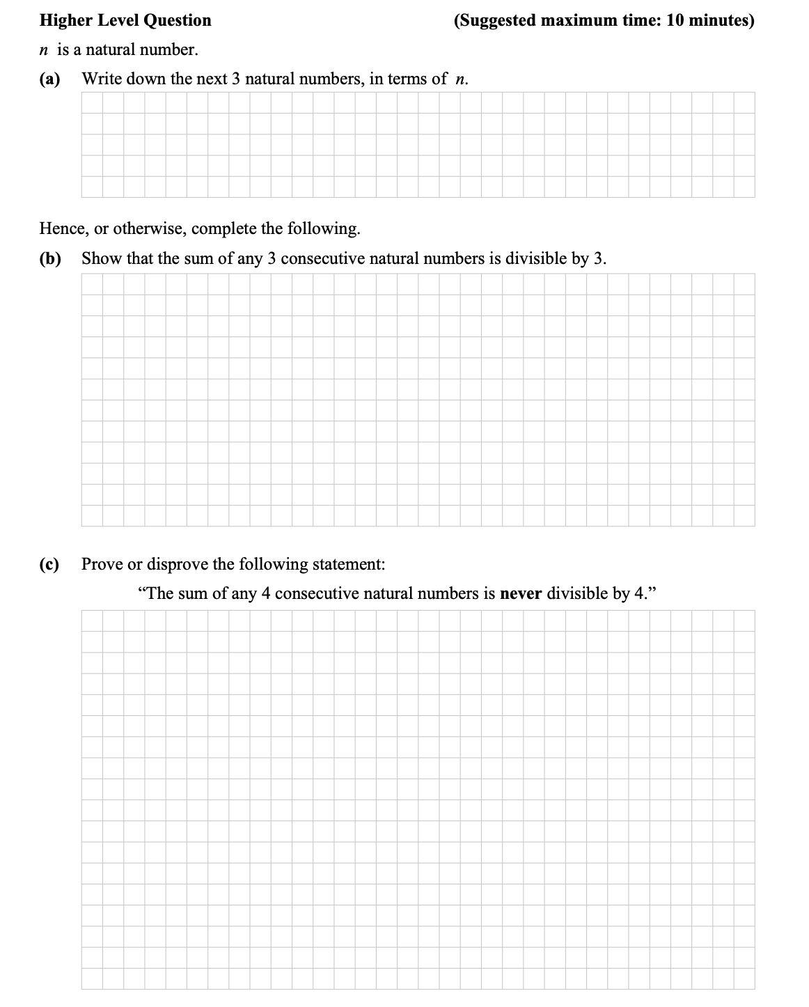 n-is-a-natural-number-Junior Cycle Mathematics-Question 2-2015.png