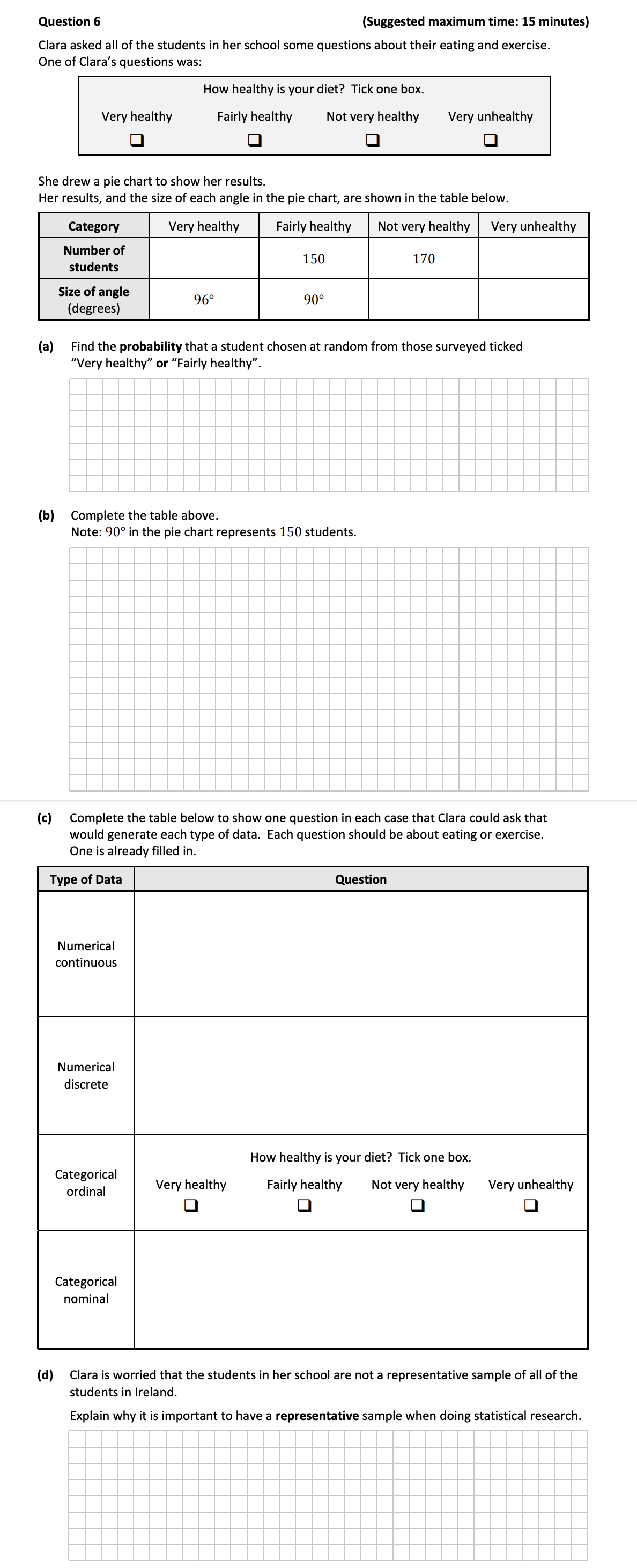 Clara-asked-all-of-the-students-in-her-school-some-questions-about-their-eating-and-exercise-Junior Cycle Mathematics-Question 6-2017.png