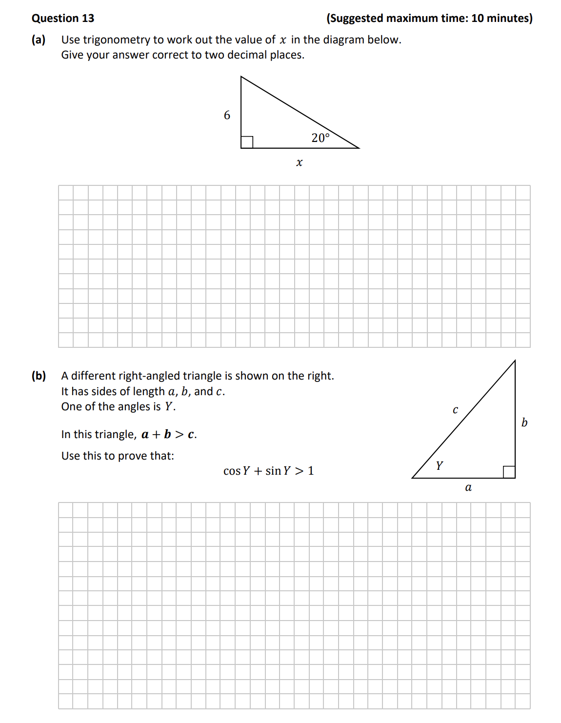 Use-trigonometry-to-work-out-the-value-of-$x$-in-the-diagram-below-Junior Cycle Mathematics-Question 13-2019.png