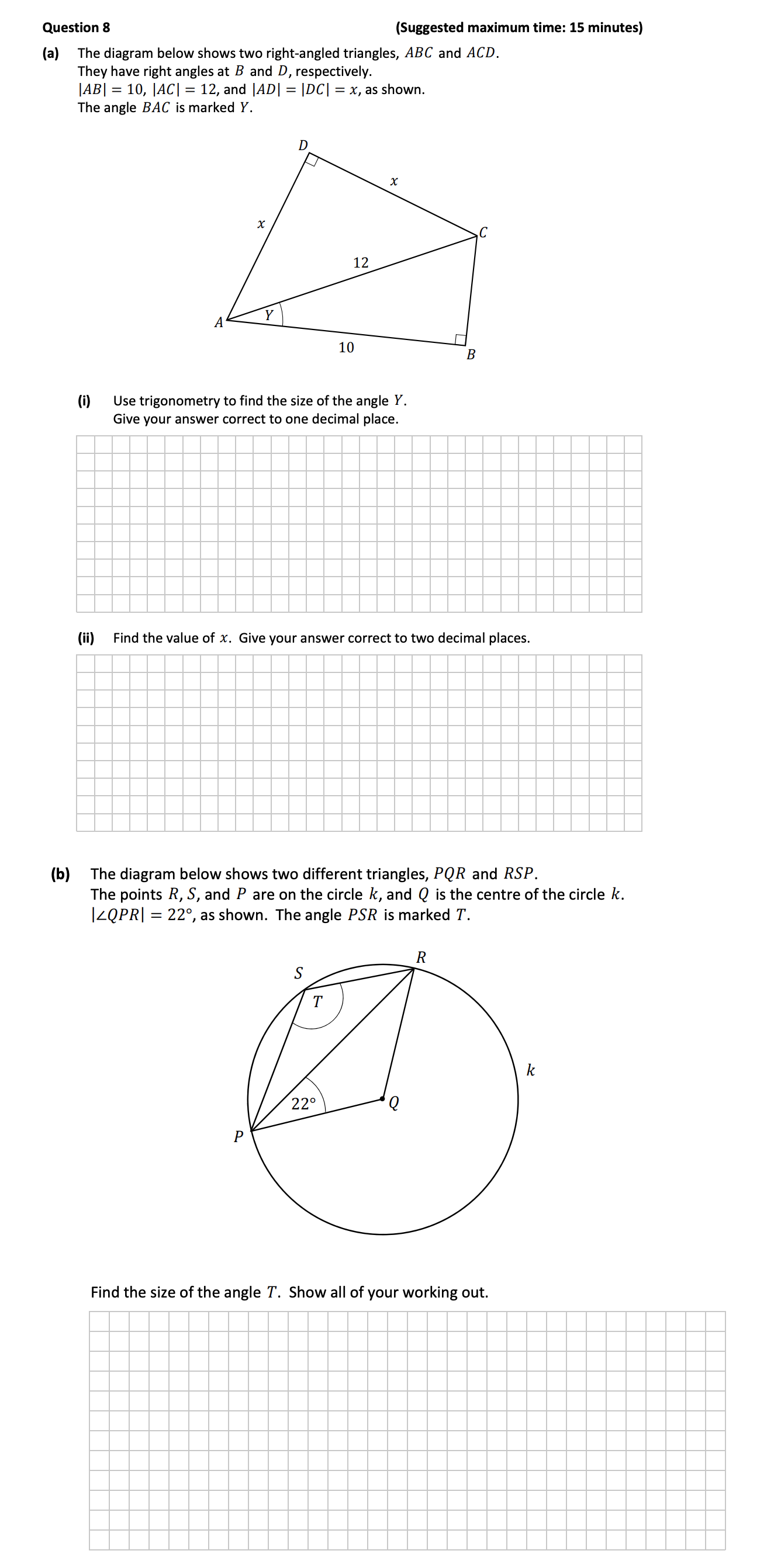 The-diagram-below-shows-two-right-angled-triangles,-ABC-and-ACD-Junior Cycle Mathematics-Question 8-2017.png