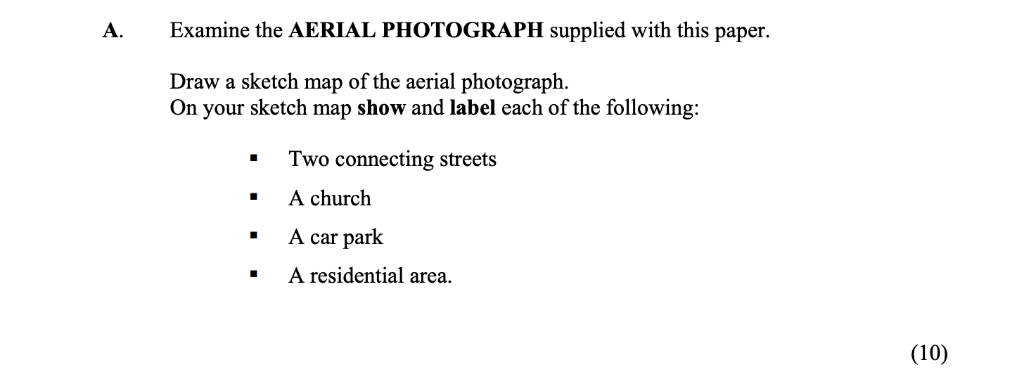 Examine-the-AERIAL-PHOTOGRAPH-supplied-with-this-paper-Junior Cycle Geography-Question A-2015.png