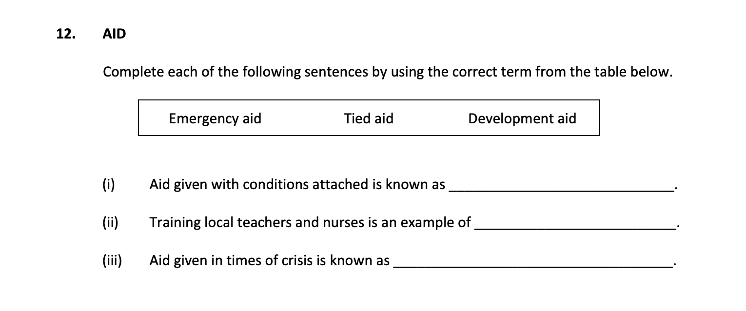Complete-each-of-the-following-sentences-by-using-the-correct-term-from-the-table-below-Junior Cycle Geography-Question 12-2018.png