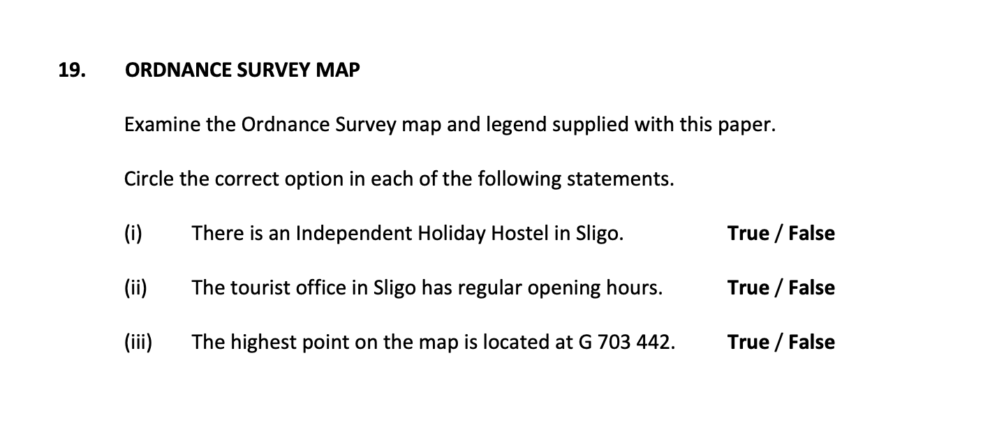 Examine-the-Ordnance-Survey-map-and-legend-supplied-with-this-paper-Junior Cycle Geography-Question 19-2018.png