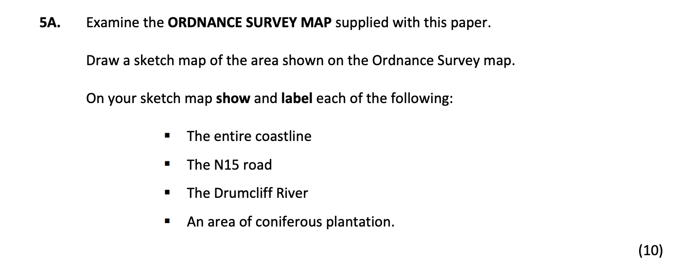 Examine-the-ORDNANCE-SURVEY-MAP-supplied-with-this-paper-Junior Cycle Geography-Question 5A-2018.png