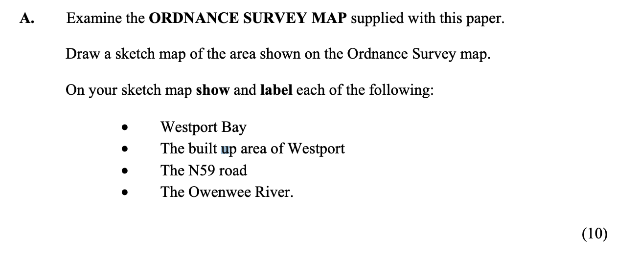 Examine-the-ORDNANCE-SURVEY-MAP-supplied-with-this-paper-Junior Cycle Geography-Question 5A-2016.png