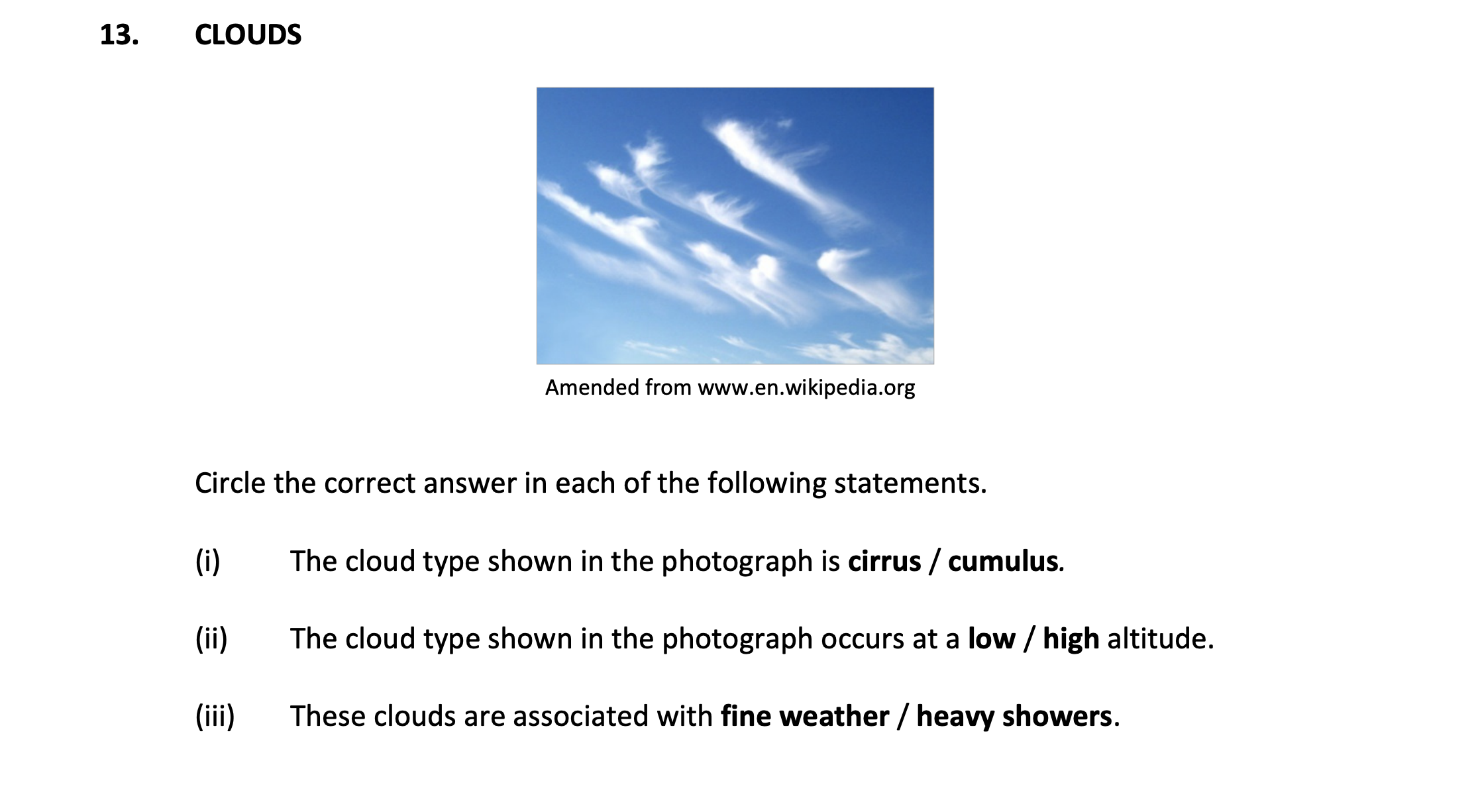 CLOUDS--Circle-the-correct-answer-in-each-of-the-following-statements-Junior Cycle Geography-Question 13-2017.png