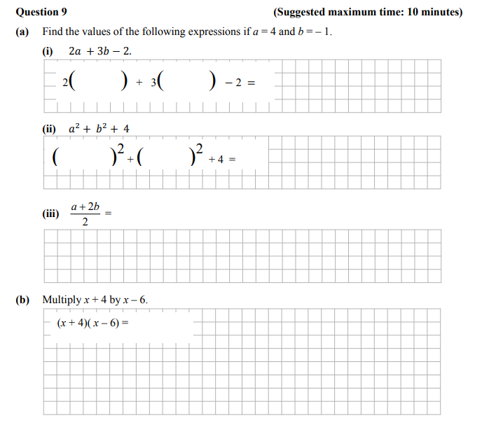 Find-the-values-of-the-following-expressions-if-$a-=-4$-and-$b-=--1$-Junior Cycle Mathematics-Question 9-2012.png