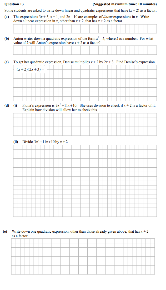 Some-students-are-asked-to-write-down-linear-and-quadratic-expressions-that-have-$(x-+-2)$-as-a-factor-Junior Cycle Mathematics-Question 13-2014.png