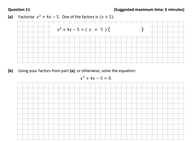 Factorise-$x^2-+-4x---5$-Junior Cycle Mathematics-Question 11-2017.png