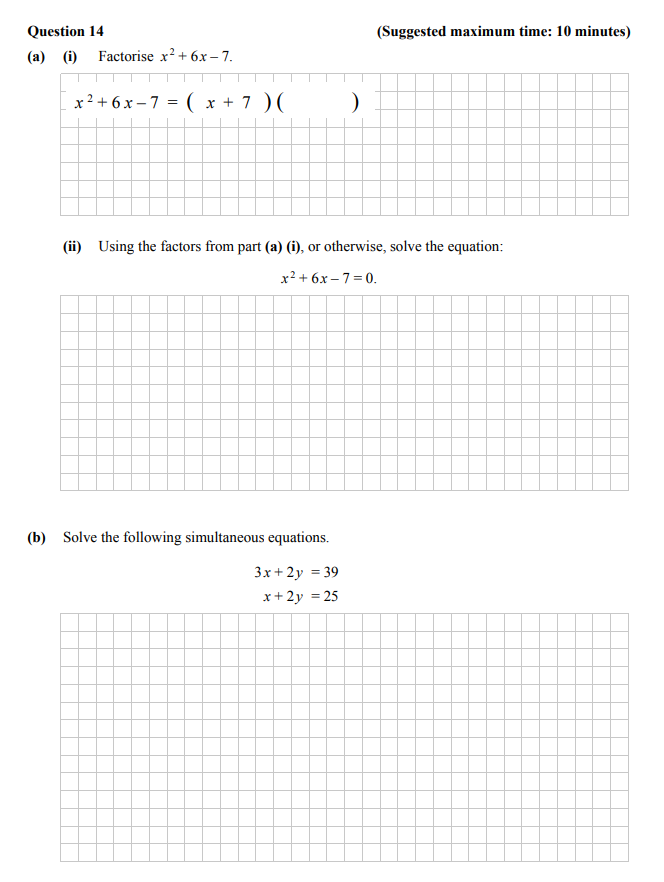 Question-14--(a)-(i)-Factorise-$x^2-+-6x---7$-Junior Cycle Mathematics-Question 14-2016.png