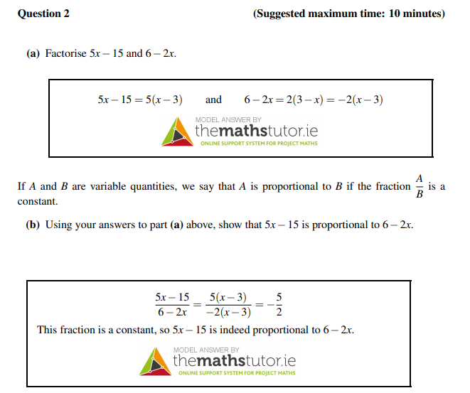 Factorise-$5x---15$-and-$2x---6$-Junior Cycle Mathematics-Question 2-2015.png
