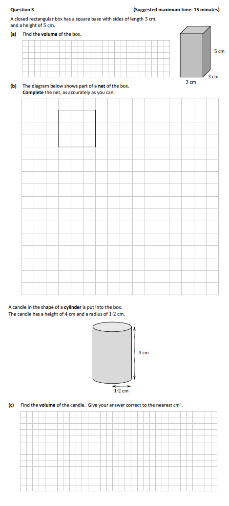 A-closed-rectangular-box-has-a-square-base-with-sides-of-length-3-cm,-and-a-height-of-5-cm-Junior Cycle Mathematics-Question 3-2017.png