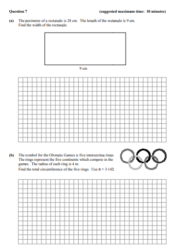 The-perimeter-of-a-rectangle-is-28-cm-Junior Cycle Mathematics-Question 7-2013.png