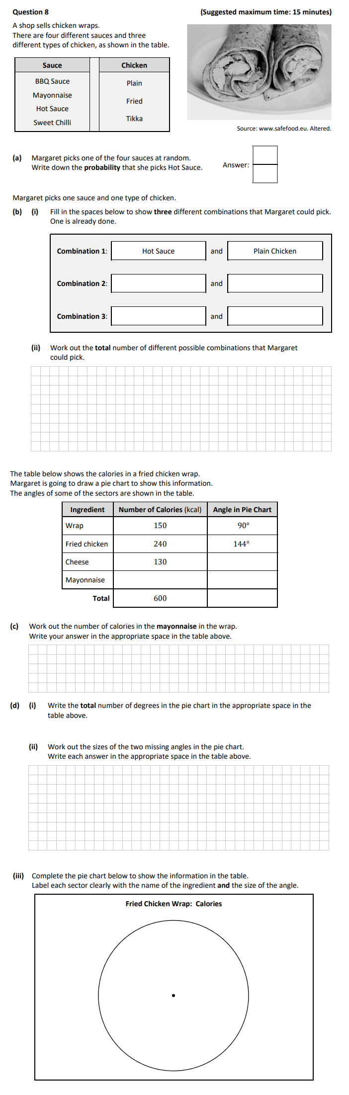 A-shop-sells-chicken-wraps-Junior Cycle Mathematics-Question 8-2019.png
